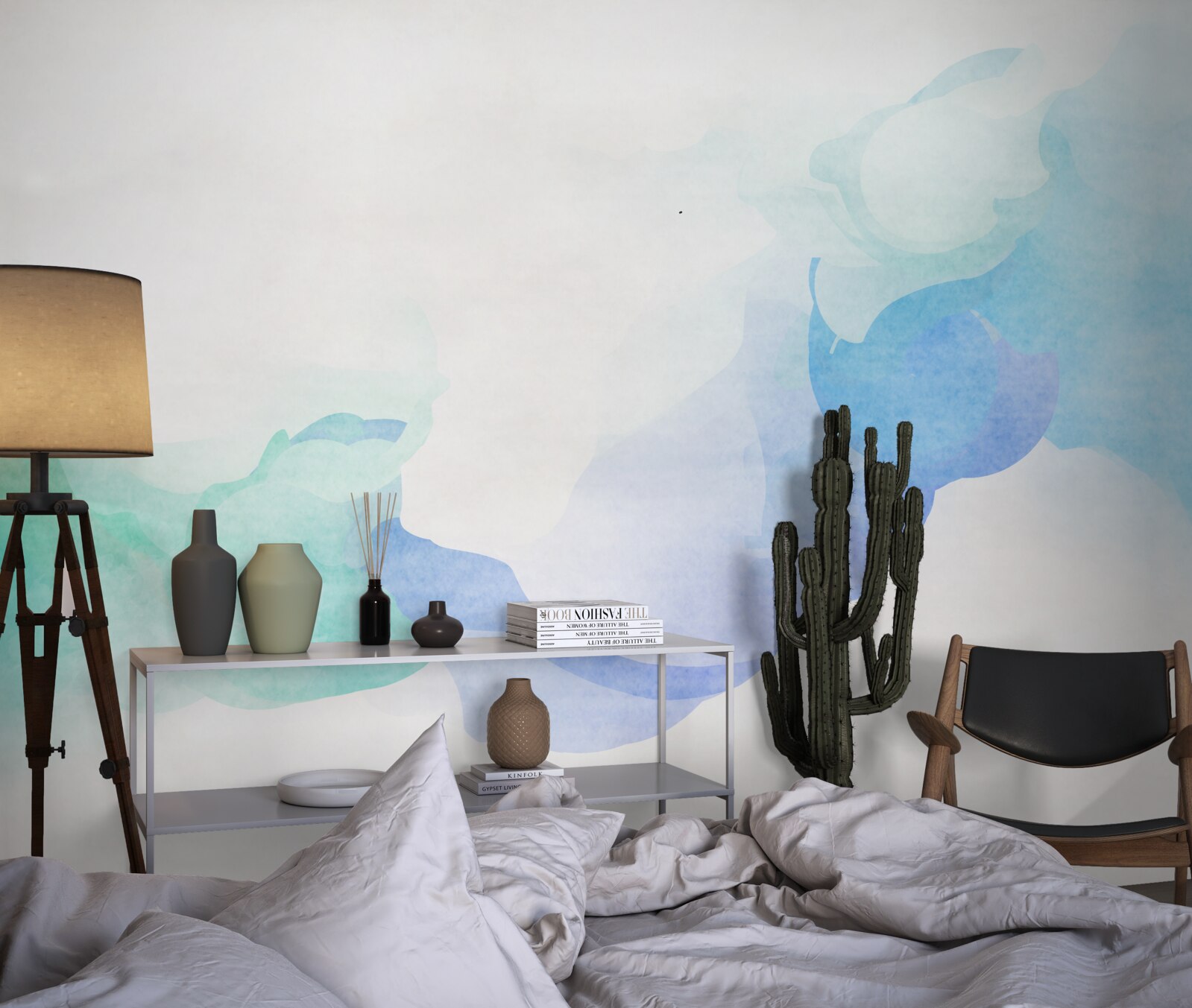 Fotobehang combinatie van twee kleuren