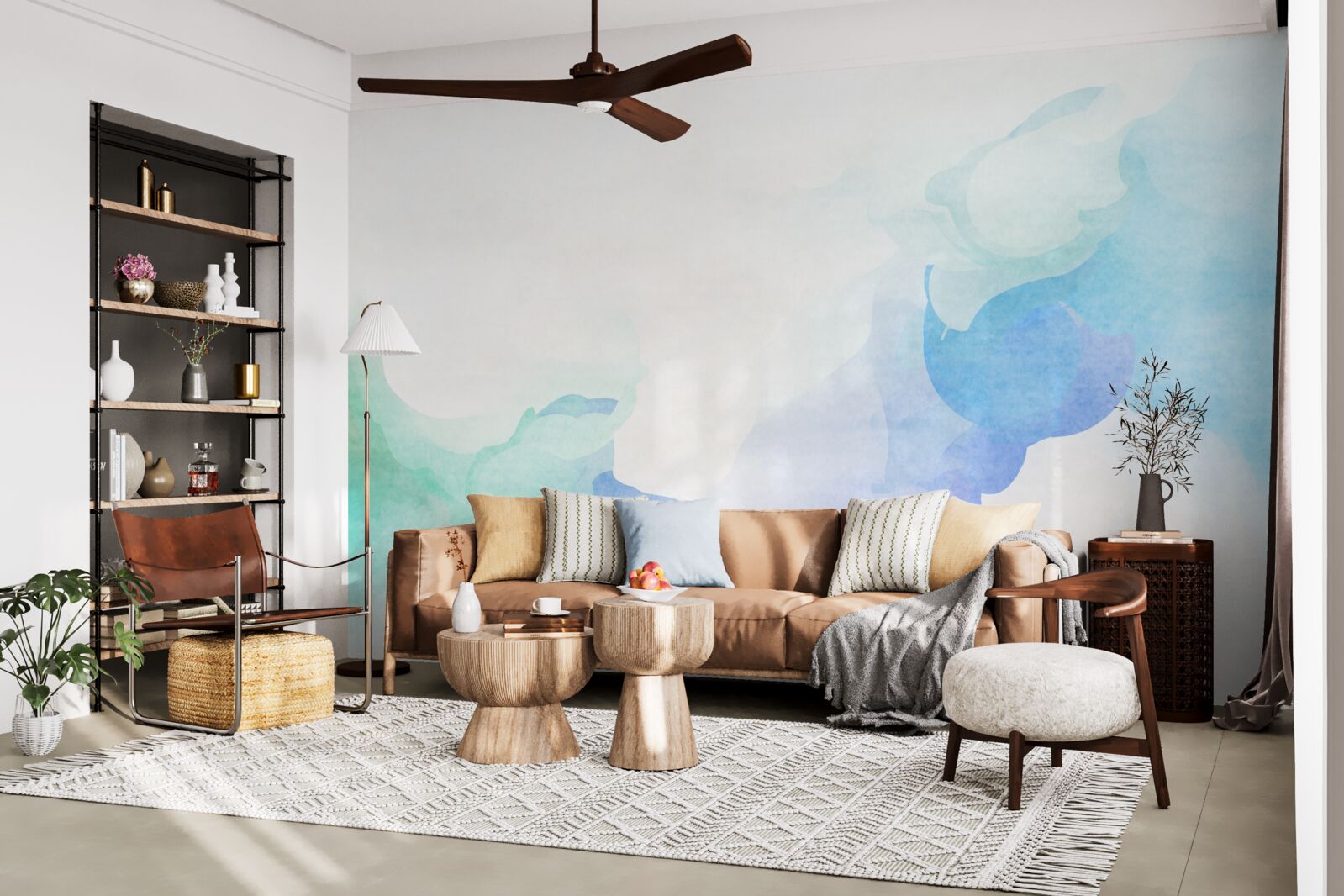 Fotobehang combinatie van twee kleuren