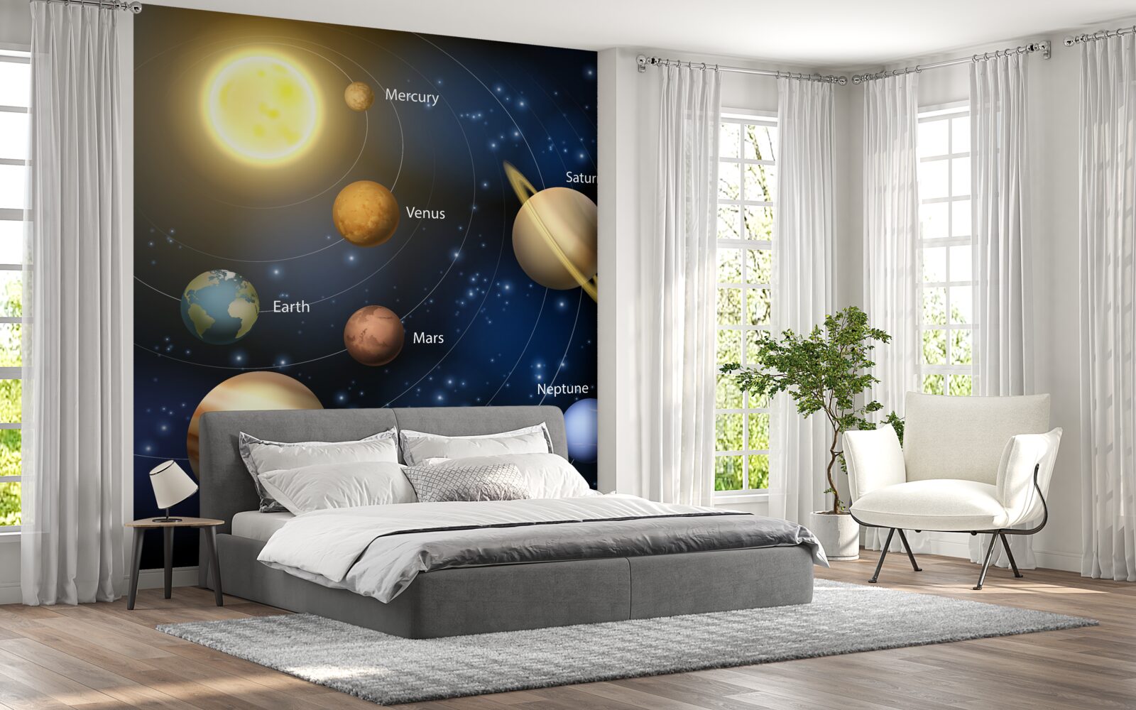 Fotobehang het heelal, hemellichamen en sterren