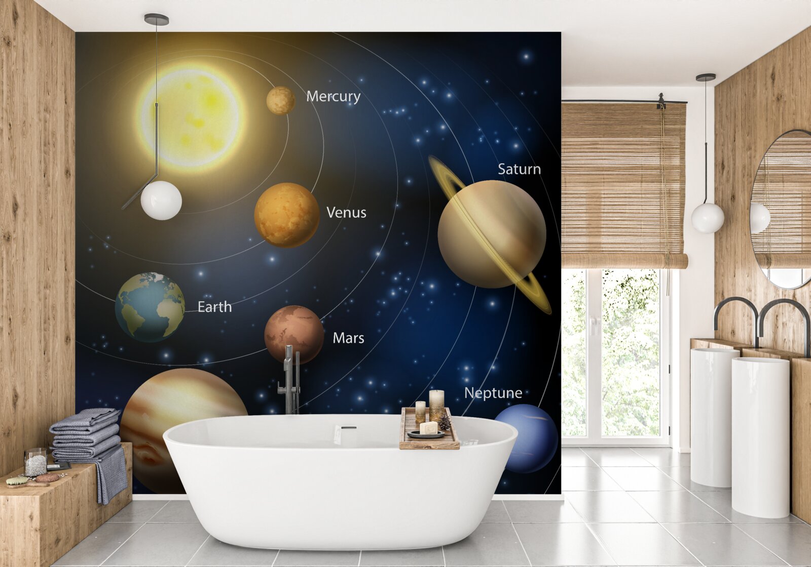 Fotobehang het heelal, hemellichamen en sterren