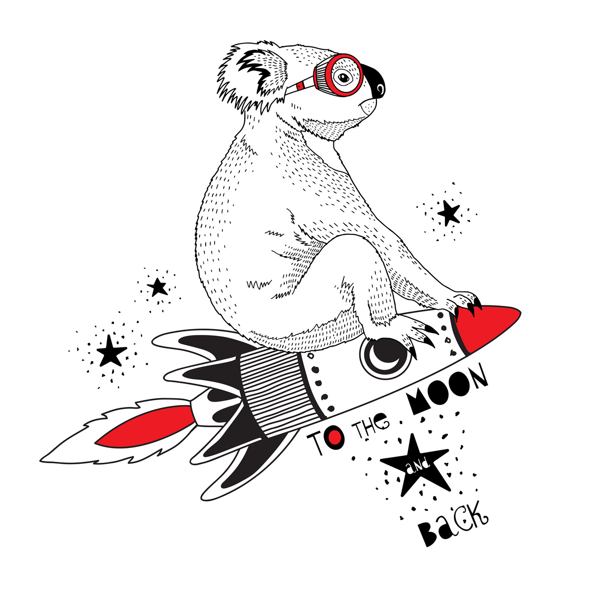 Fotobehang rakieta koala