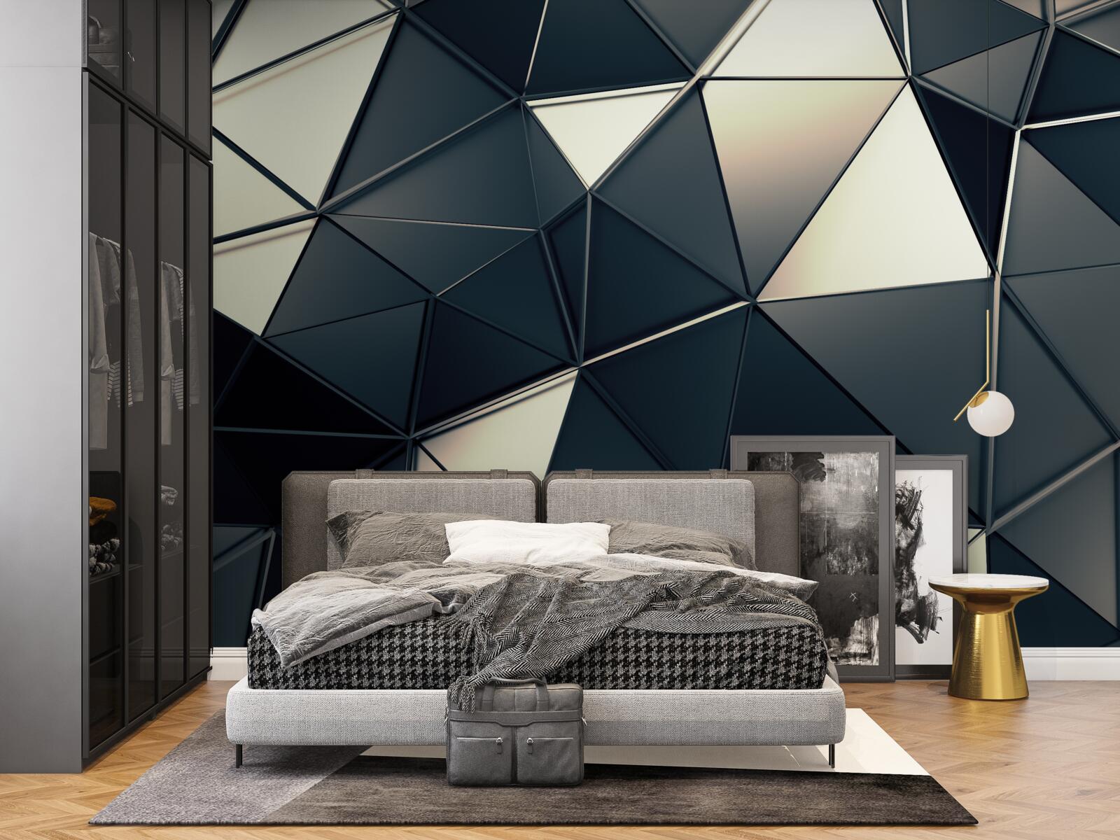 Fotobehang de schittering van abstracte driehoeken