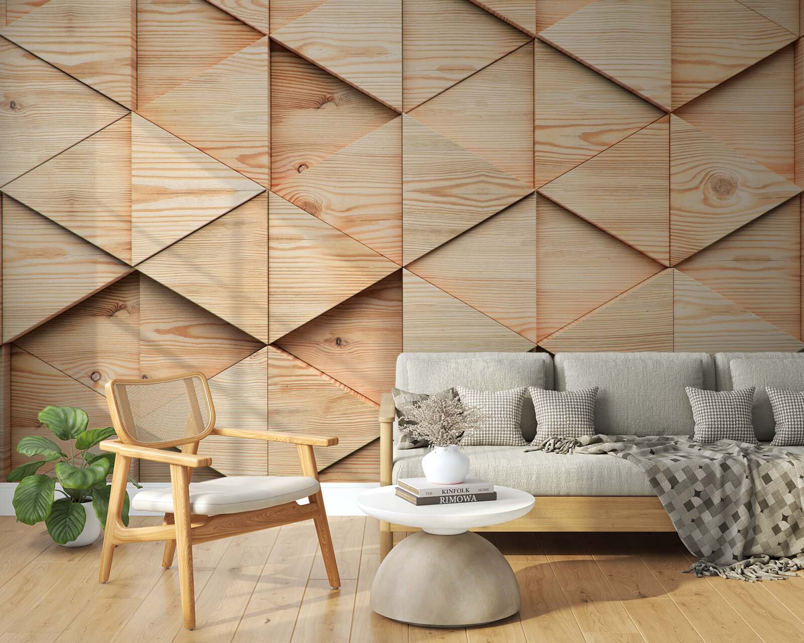 Fotobehang groot parket