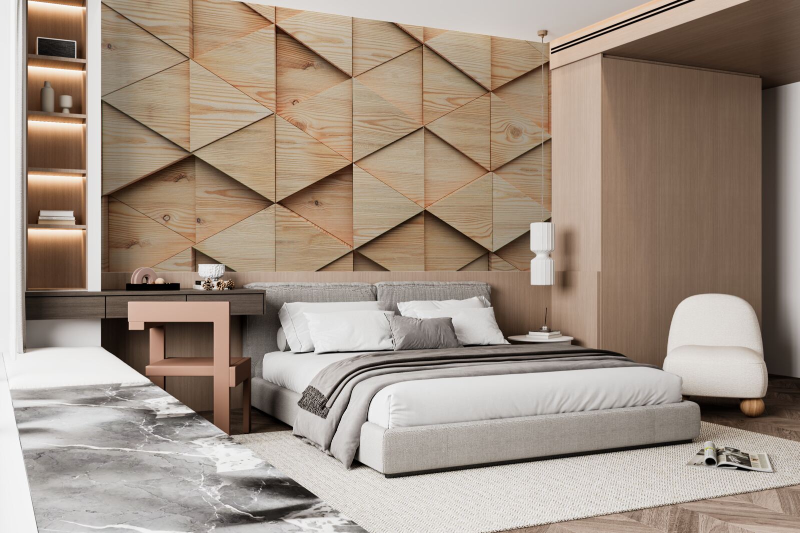 Fotobehang groot parket