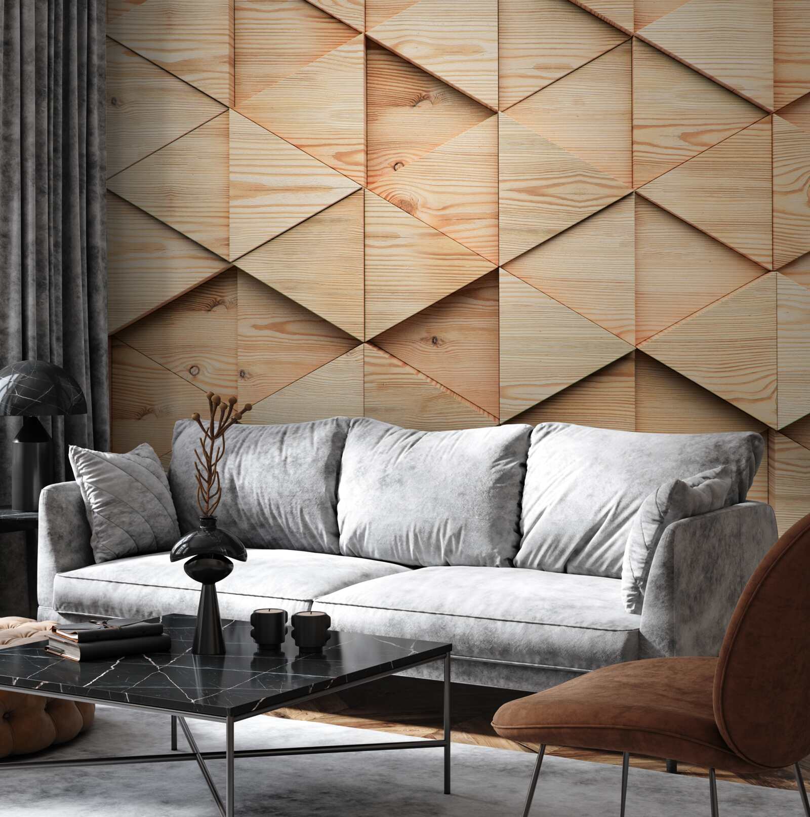 Fotobehang groot parket