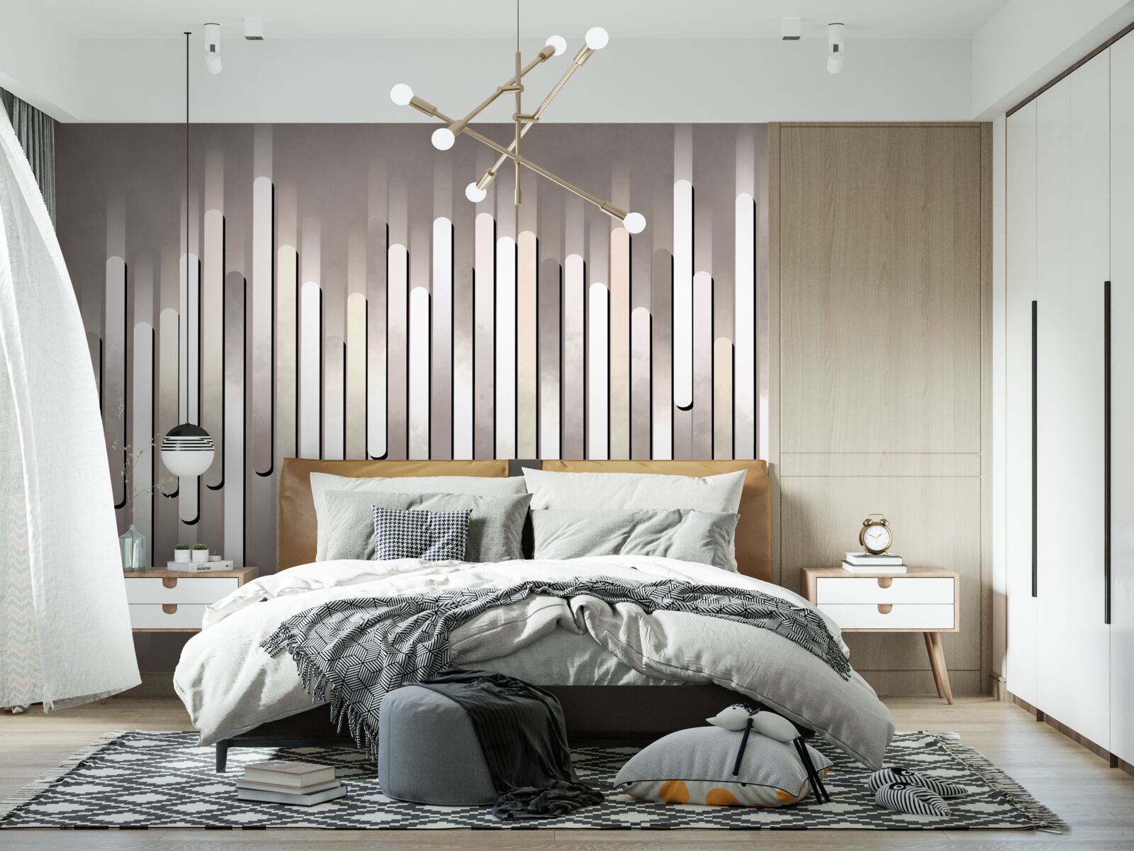 Fotobehang abstractie van geluidsfrequenties