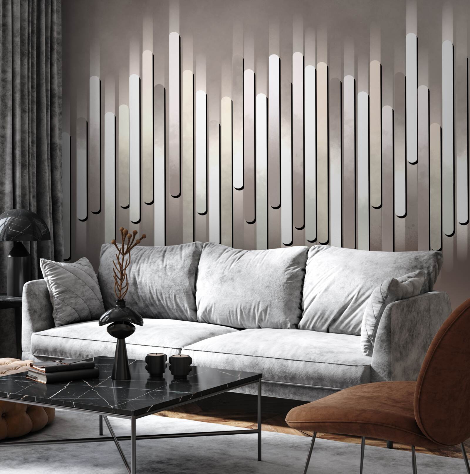 Fotobehang abstractie van geluidsfrequenties