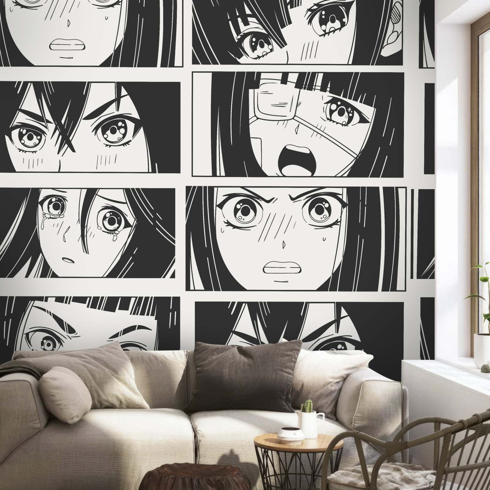 Fotobehang een stripverhaal over ervaringen van meisjes