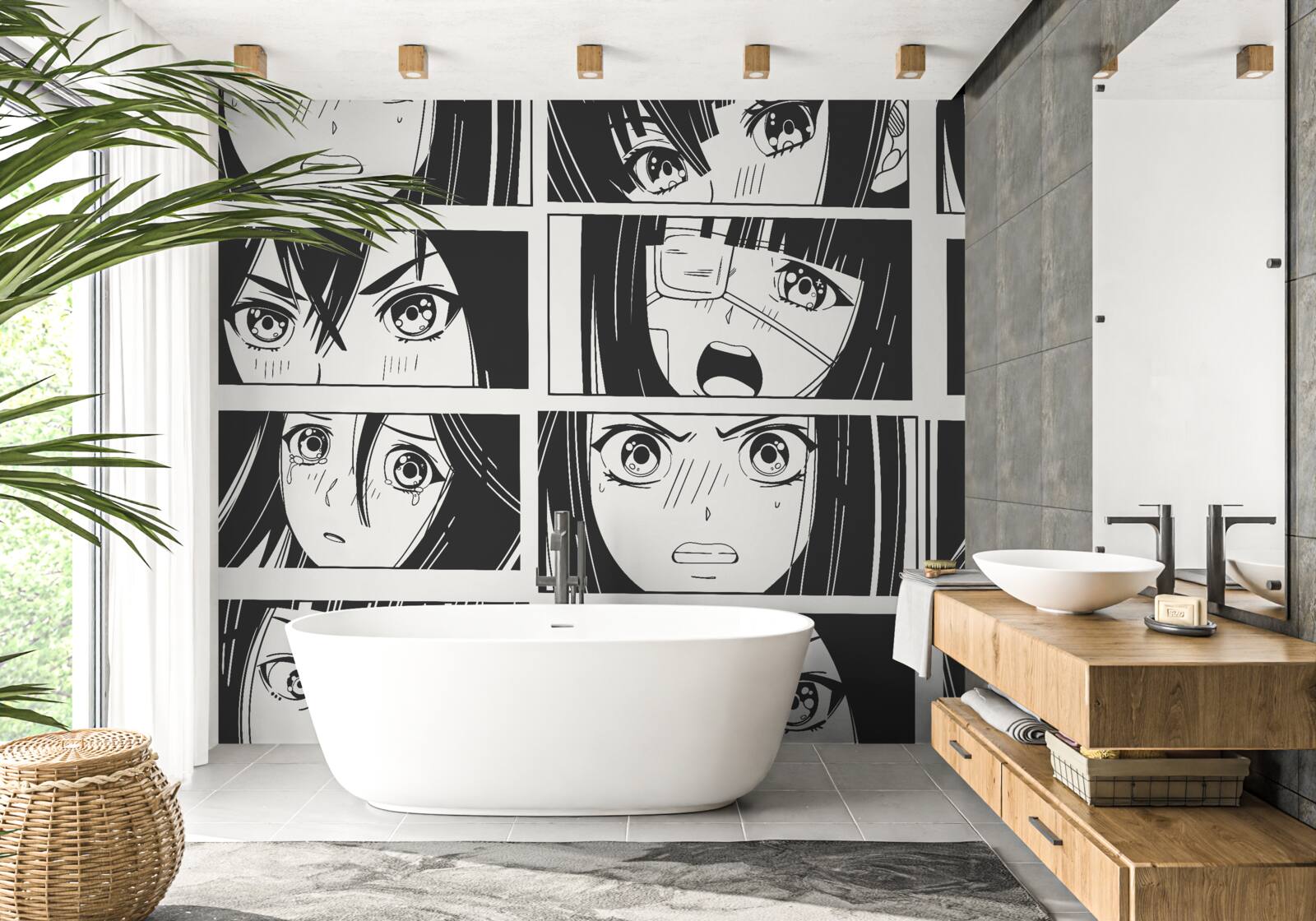 Fotobehang een stripverhaal over ervaringen van meisjes