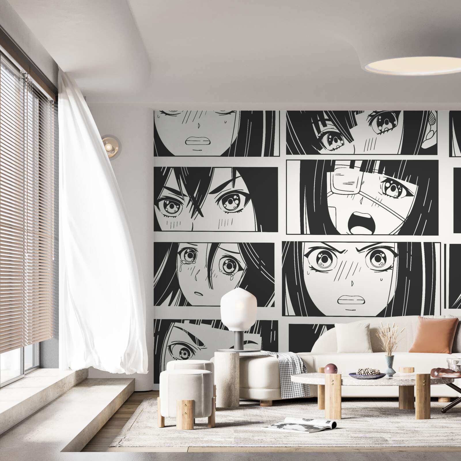 Fotobehang een stripverhaal over ervaringen van meisjes