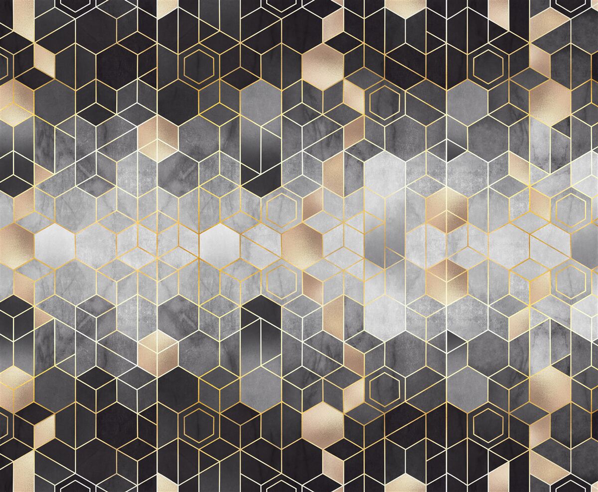 Fotobehang abstract beeld van een winterbos in mist