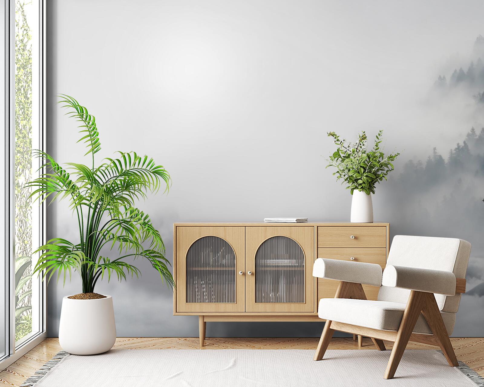 Fotobehang wolven hoor je huilen in het winterse bos