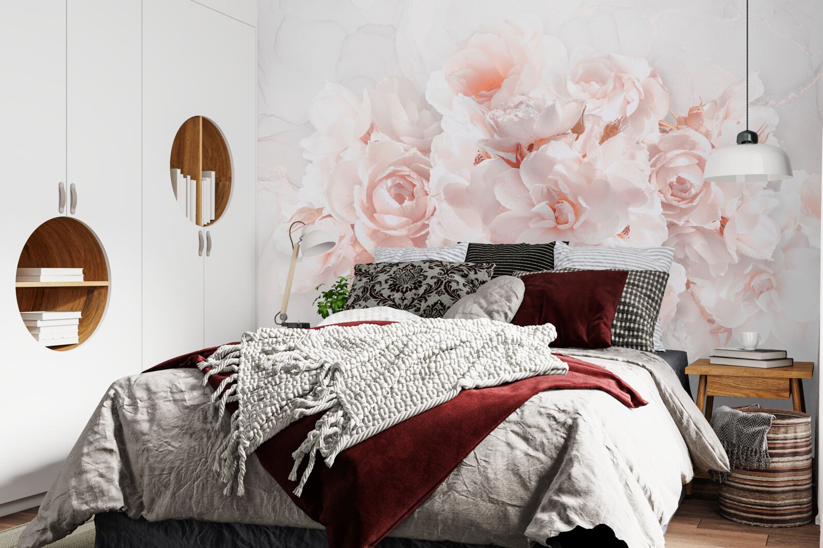 Fotobehang compositie van prachtige pioenen