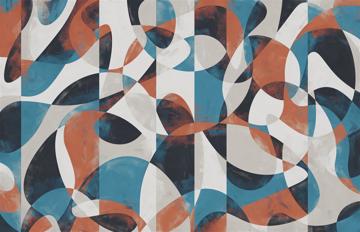 Fotobehang abstracte figuren