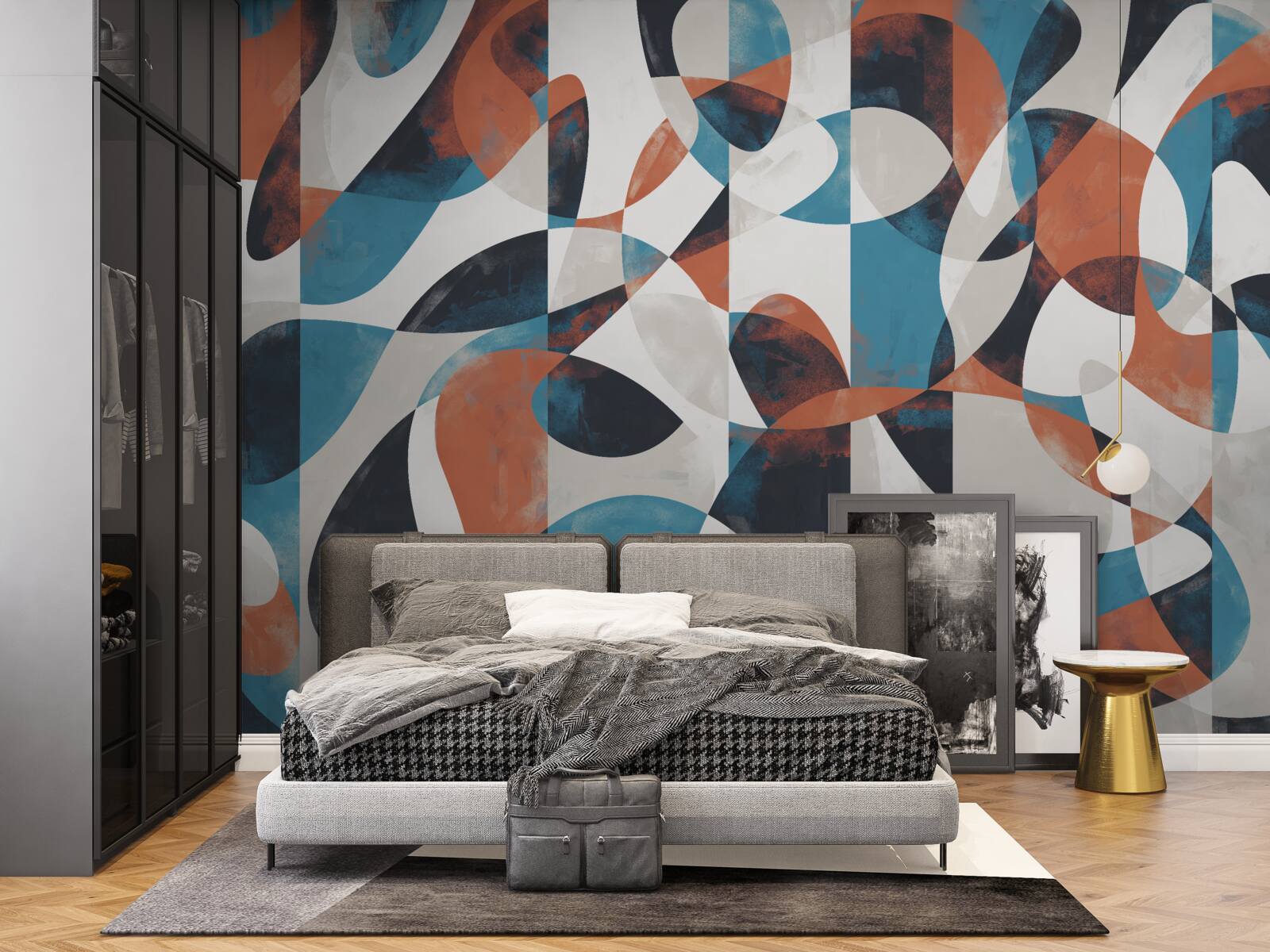 Fotobehang abstracte figuren