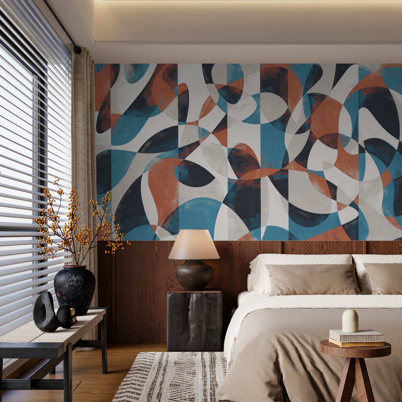 Fotobehang abstracte figuren