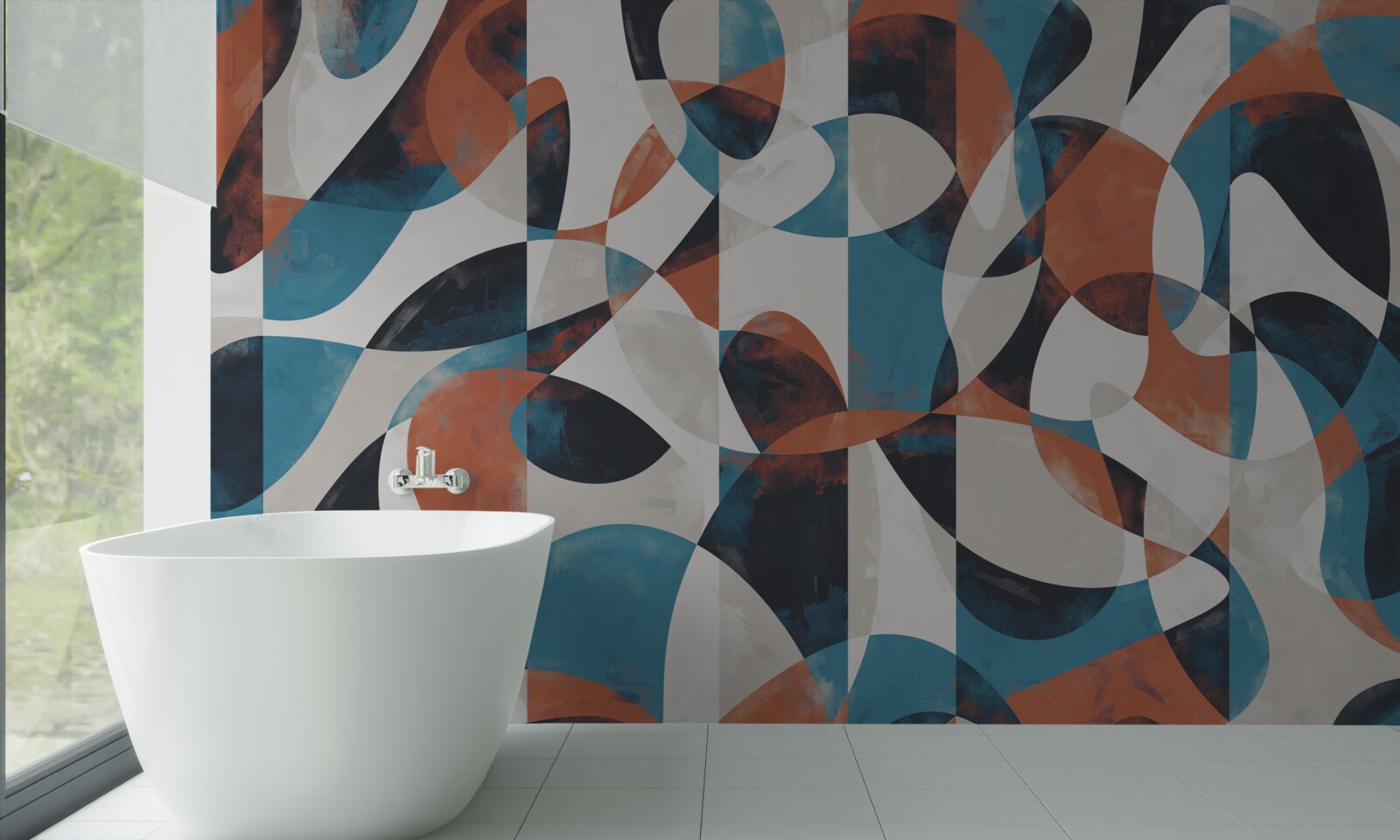 Fotobehang abstracte figuren