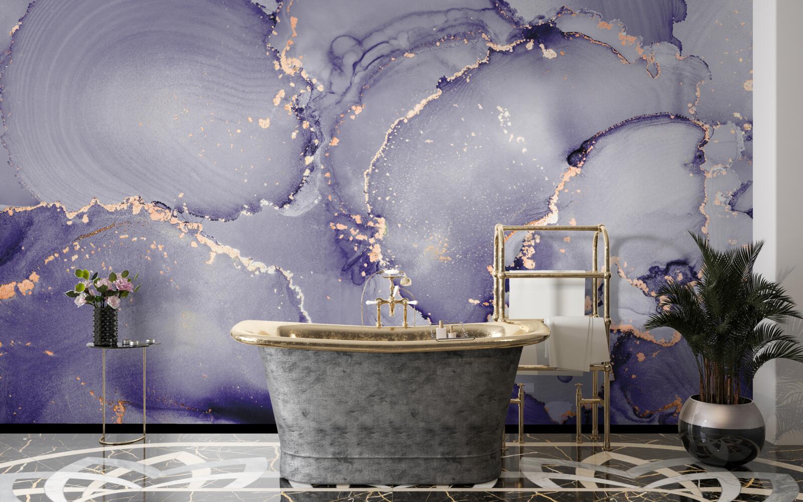 Fotobehang lila paars marmer