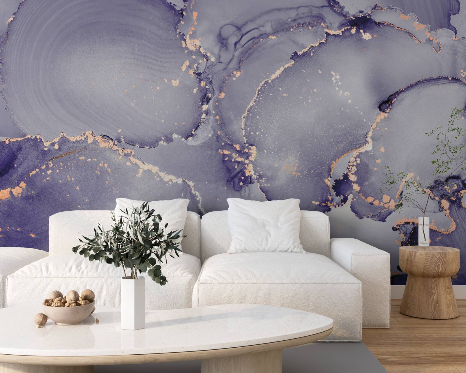 Fotobehang lila paars marmer