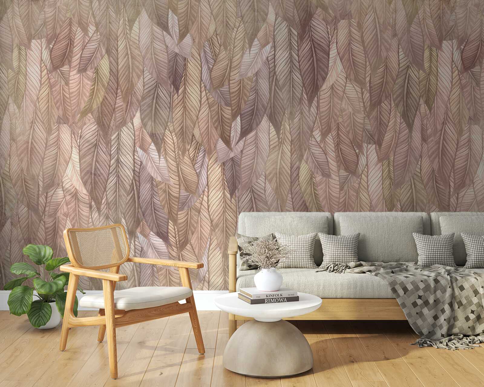 Fotobehang weelderig struikgewas van varens