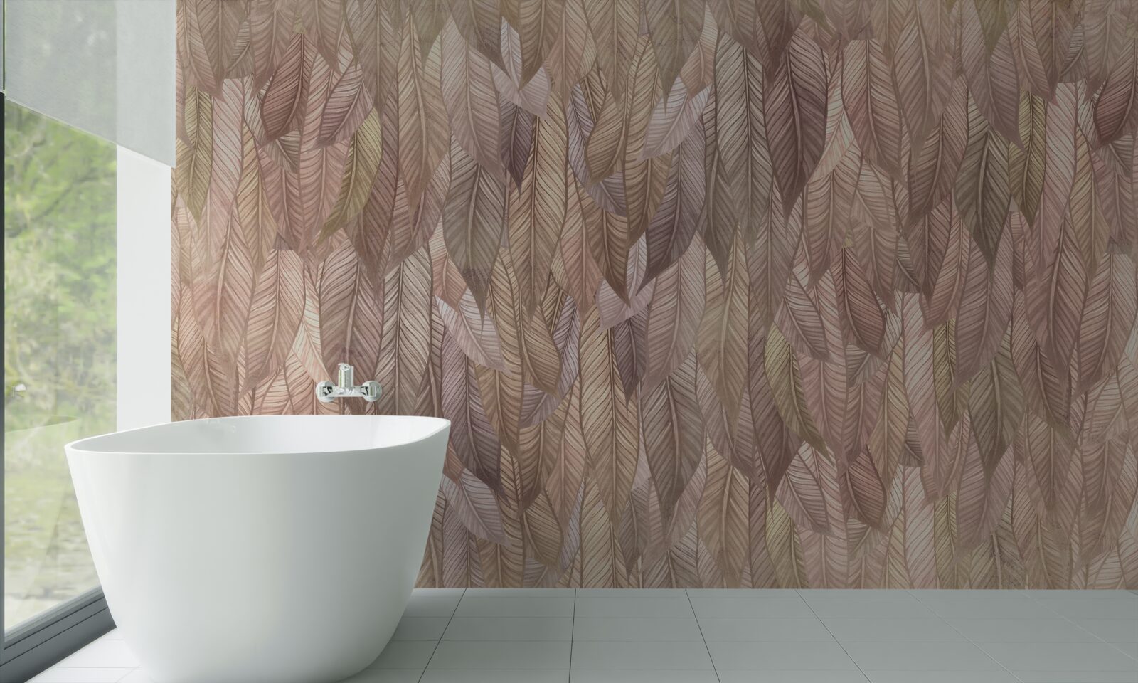 Fotobehang weelderig struikgewas van varens