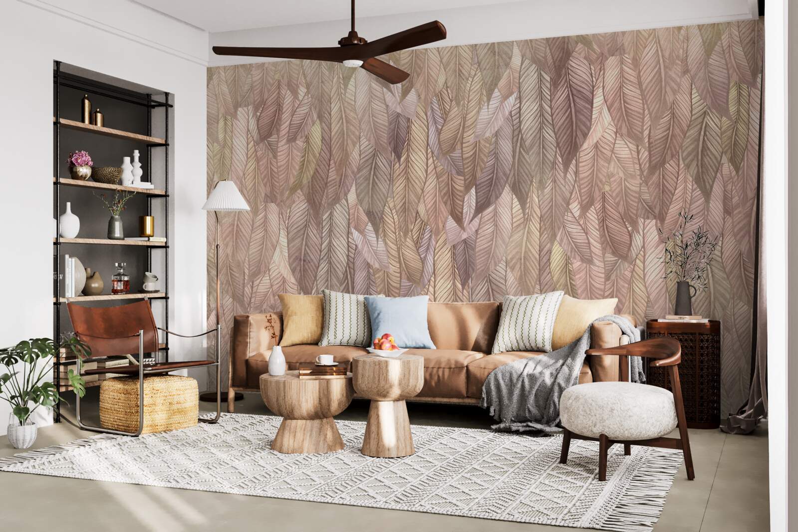 Fotobehang weelderig struikgewas van varens