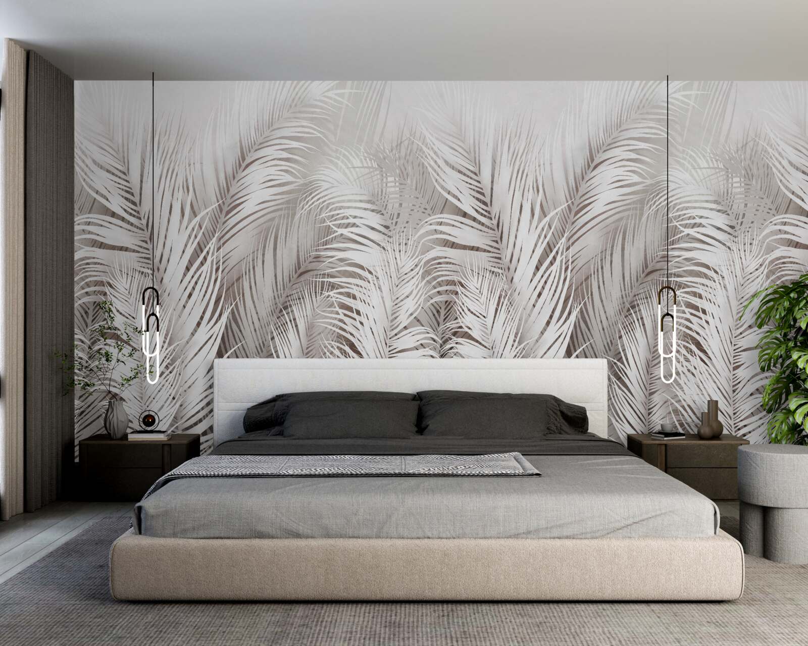 Fotobehang weelderige heldere varen