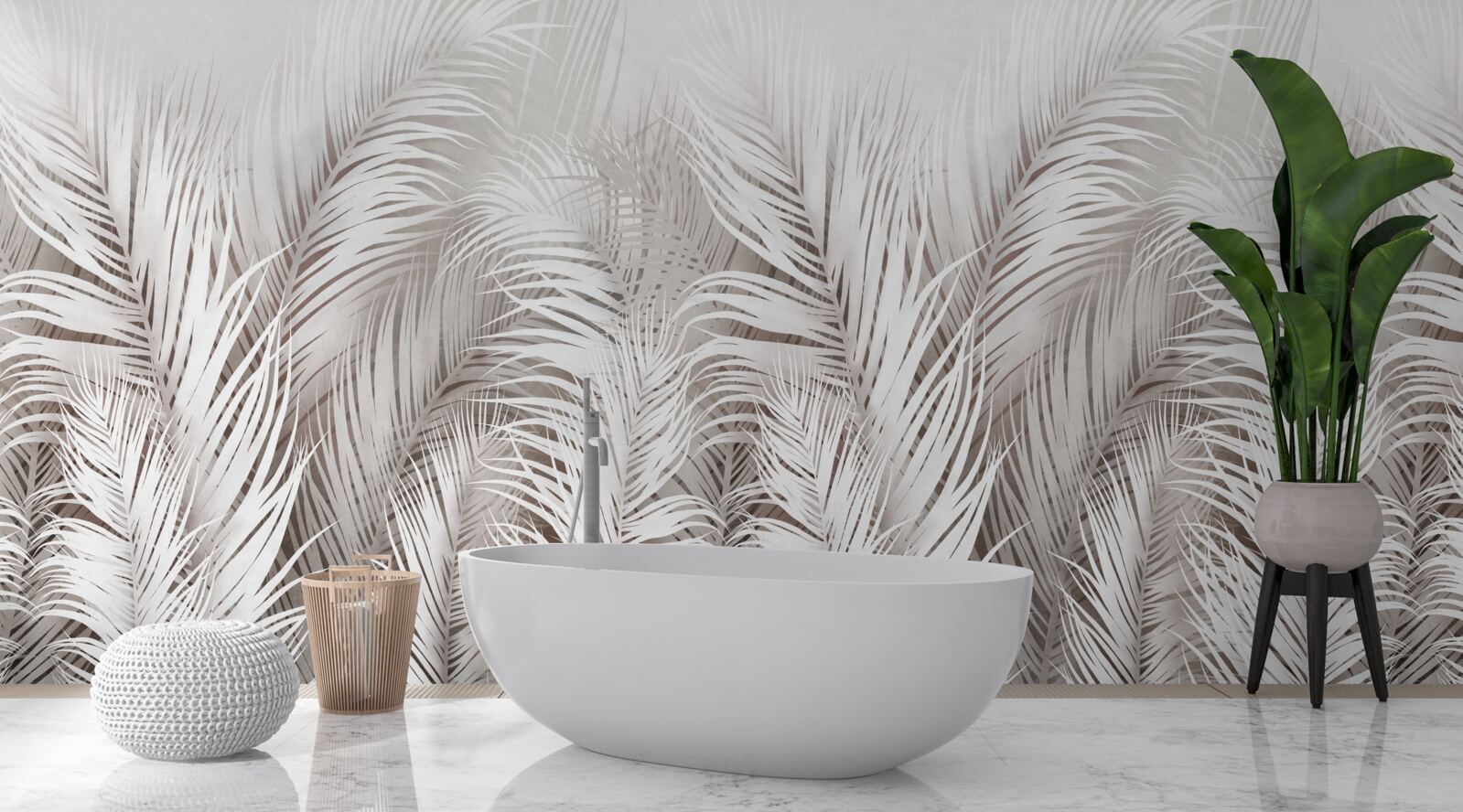 Fotobehang weelderige heldere varen