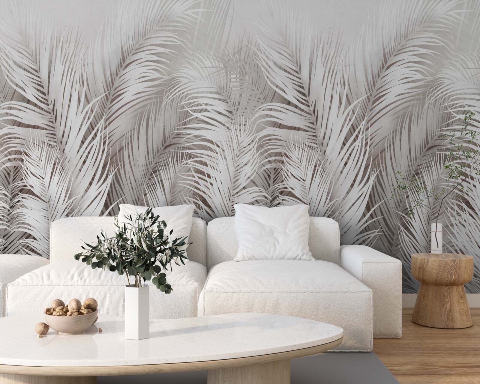 Fotobehang weelderige heldere varen