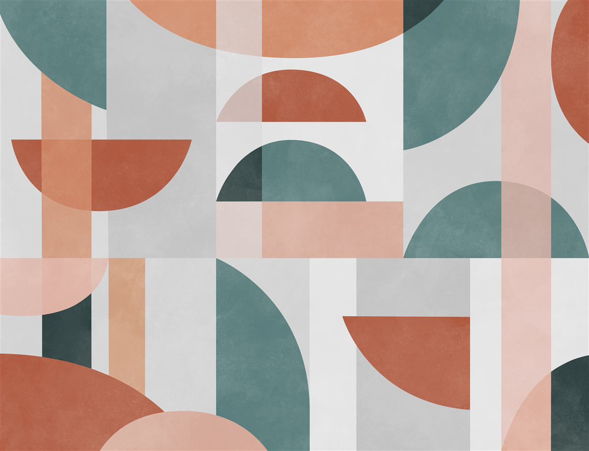 Fotobehang geometrische vormen in abstractie