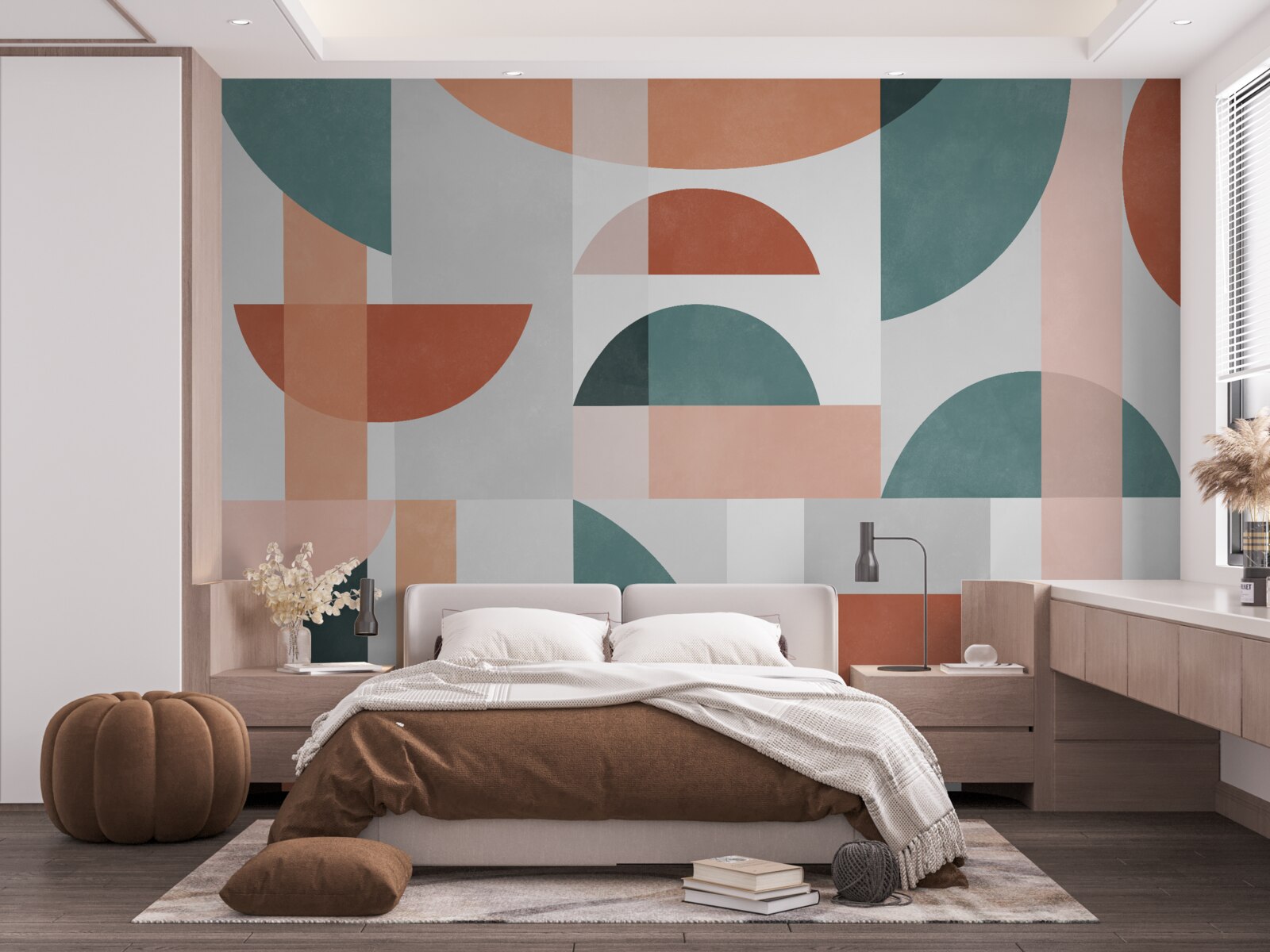 Fotobehang geometrische vormen in abstractie