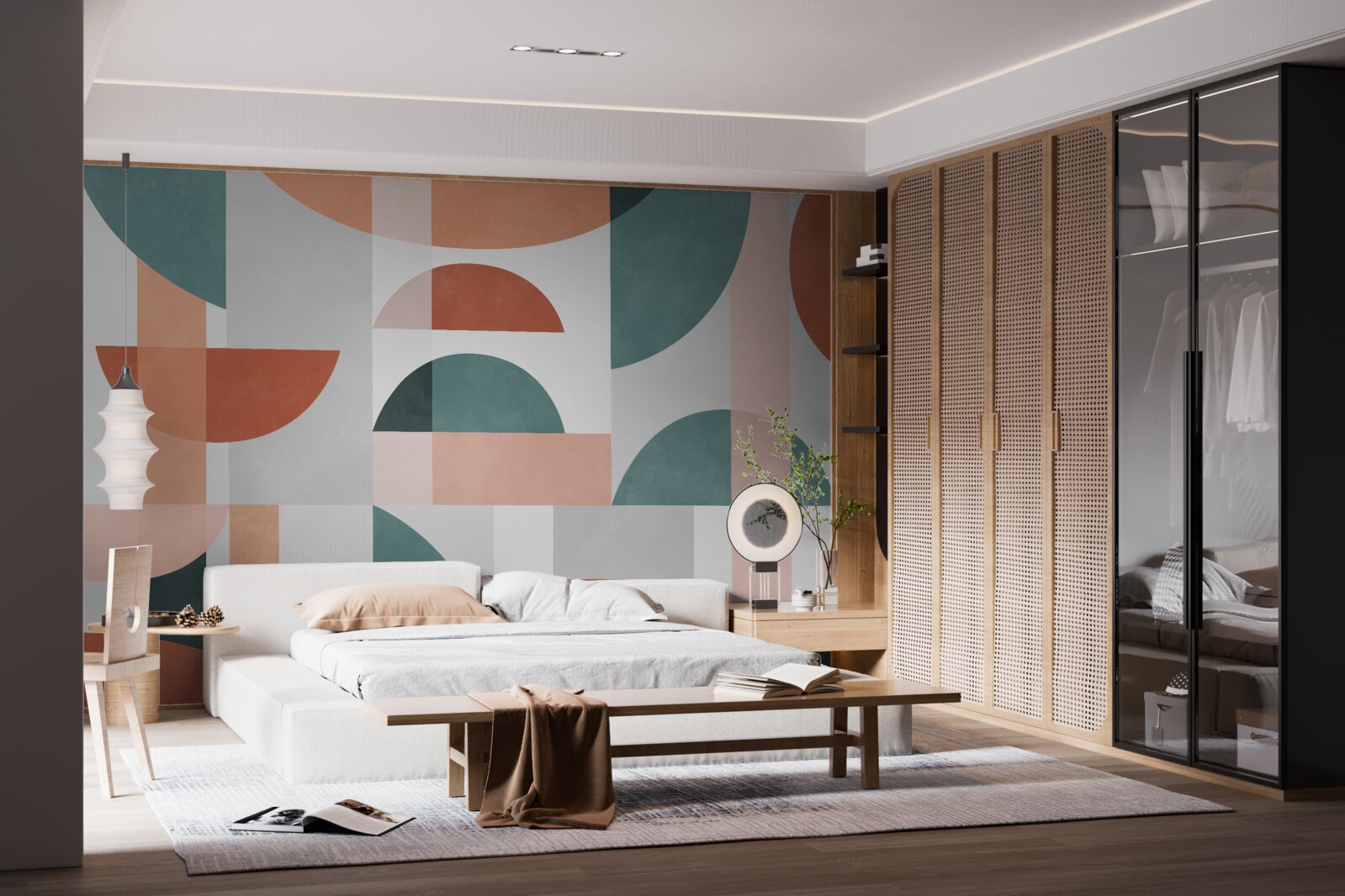 Fotobehang geometrische vormen in abstractie