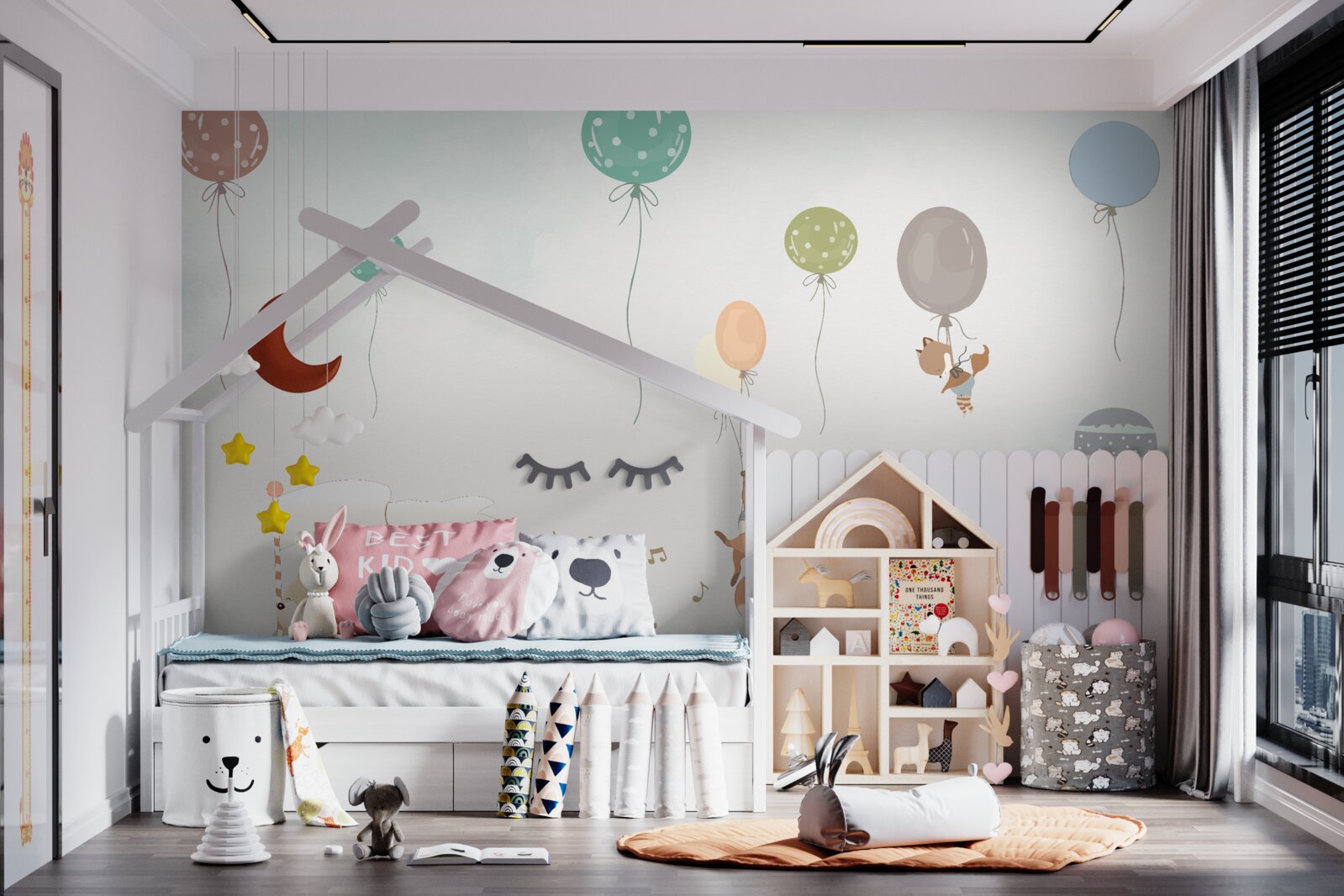 Fotobehang dieren gaan naar verjaardagsfeestje