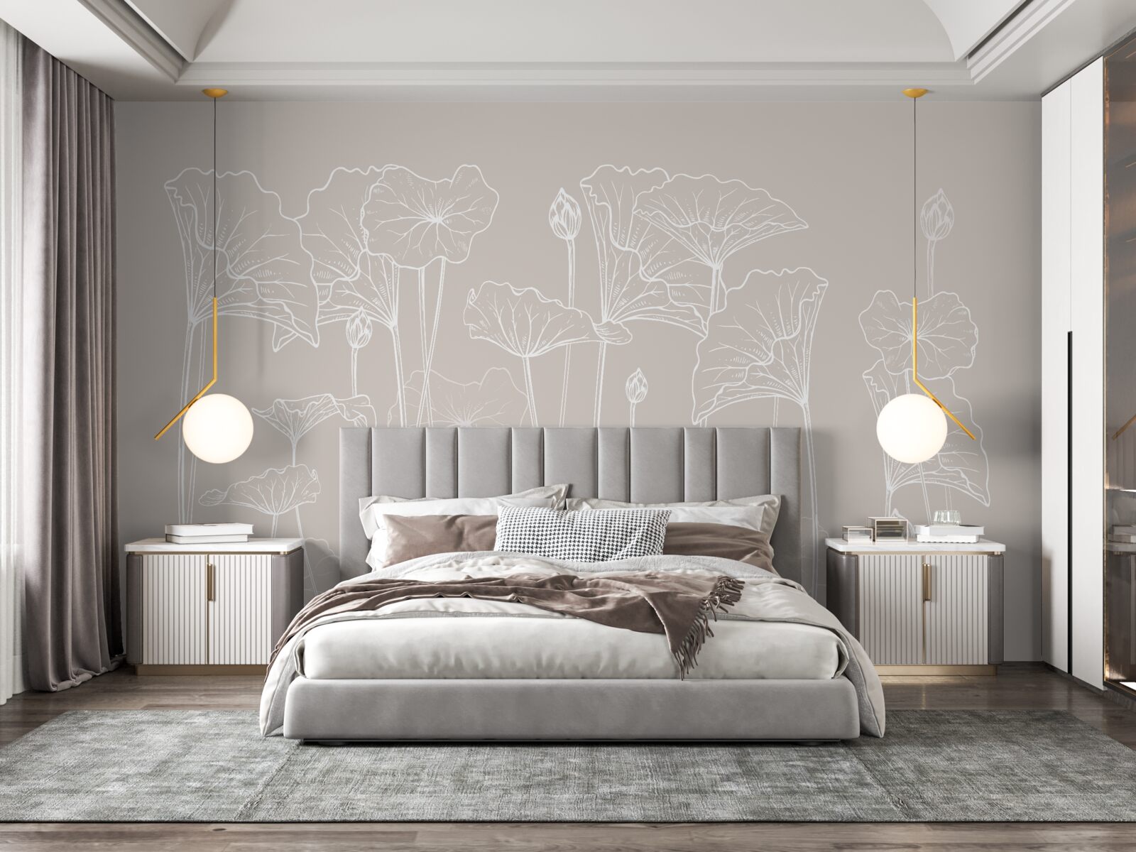 Fotobehang klaprozen in abstractie