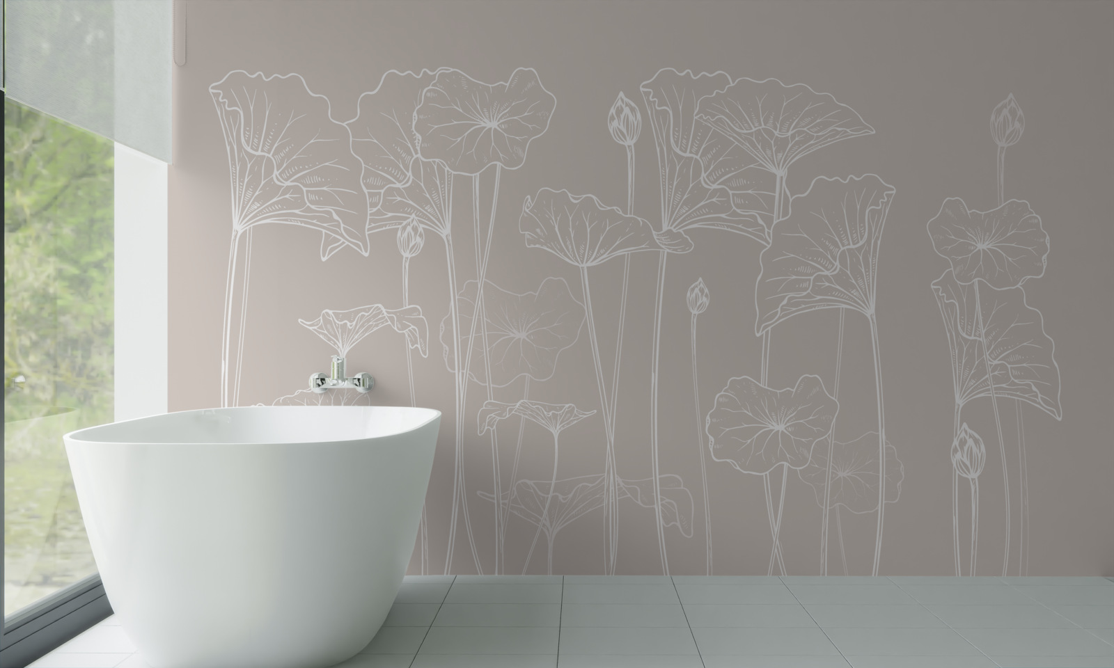 Fotobehang klaprozen in abstractie