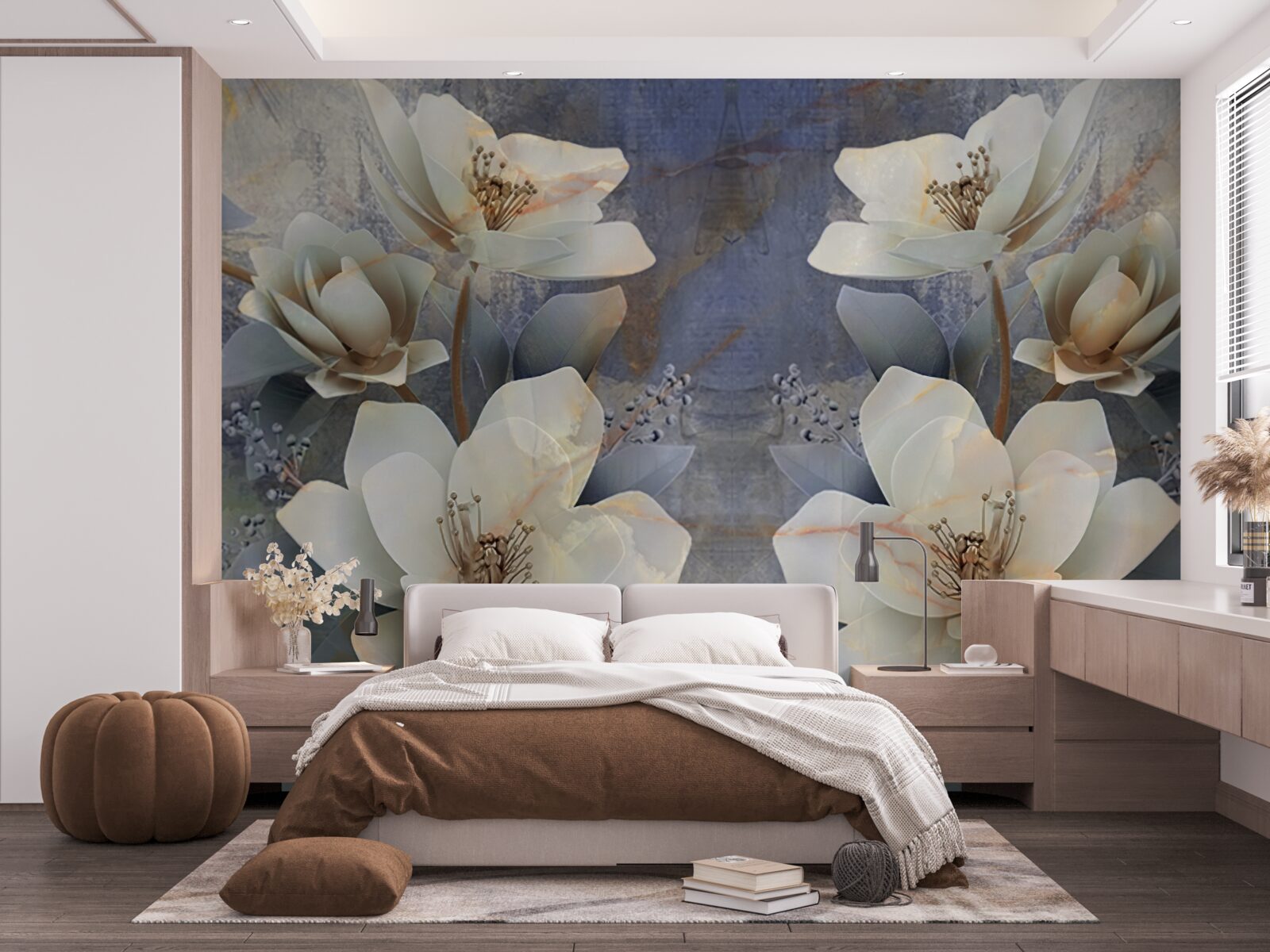 Fotobehang volumetrische bloeiers