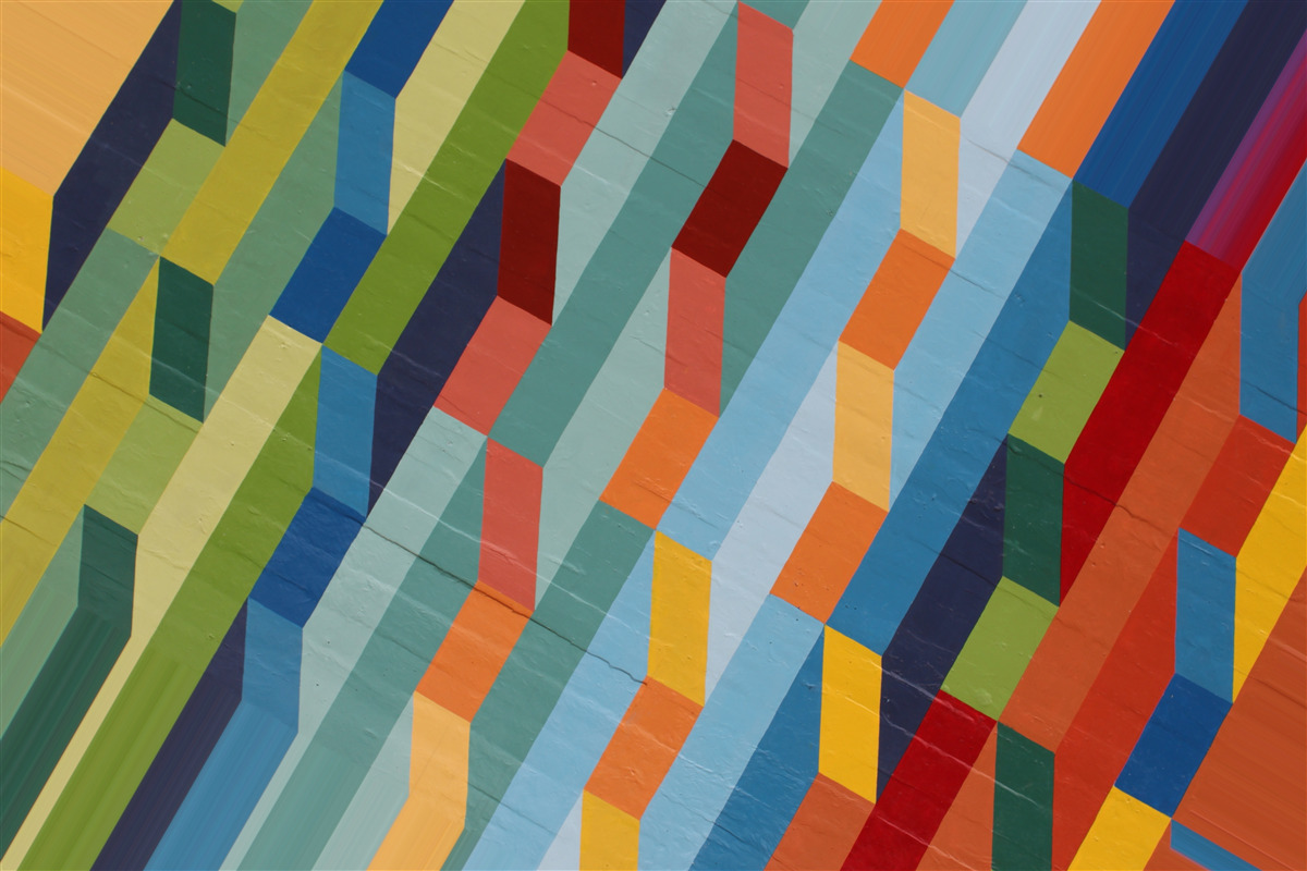 Fotobehang rechthoekige vormen in rijke kleuren