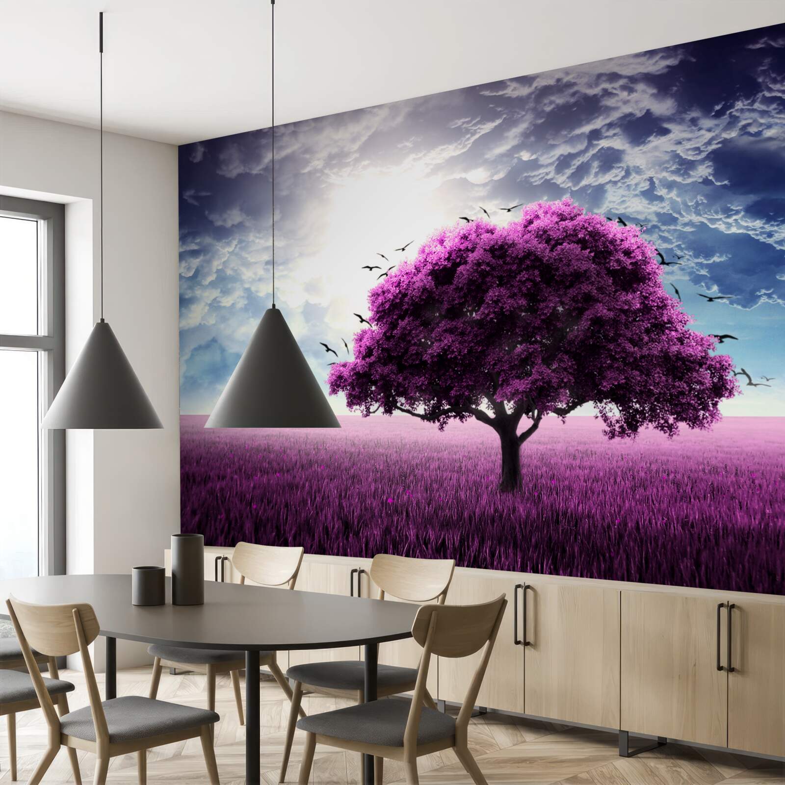 Fotobehang seringbloesemboom