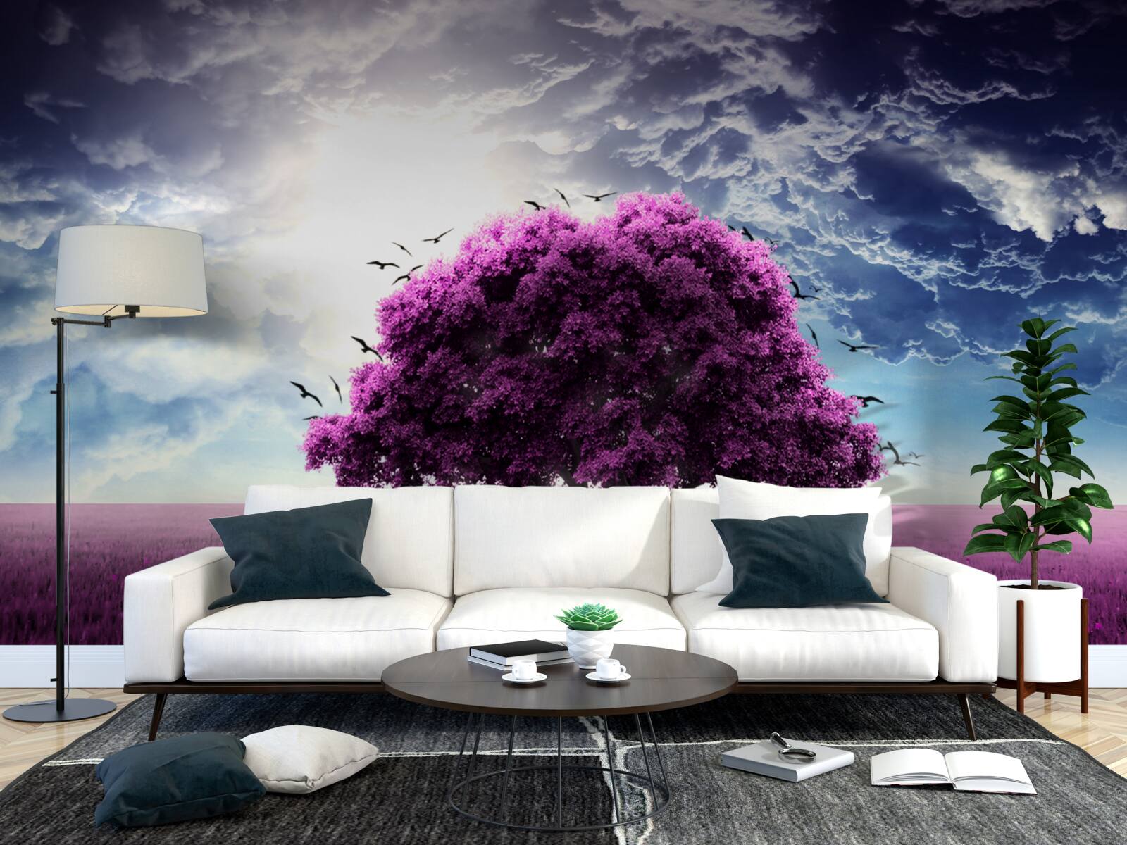 Fotobehang seringbloesemboom