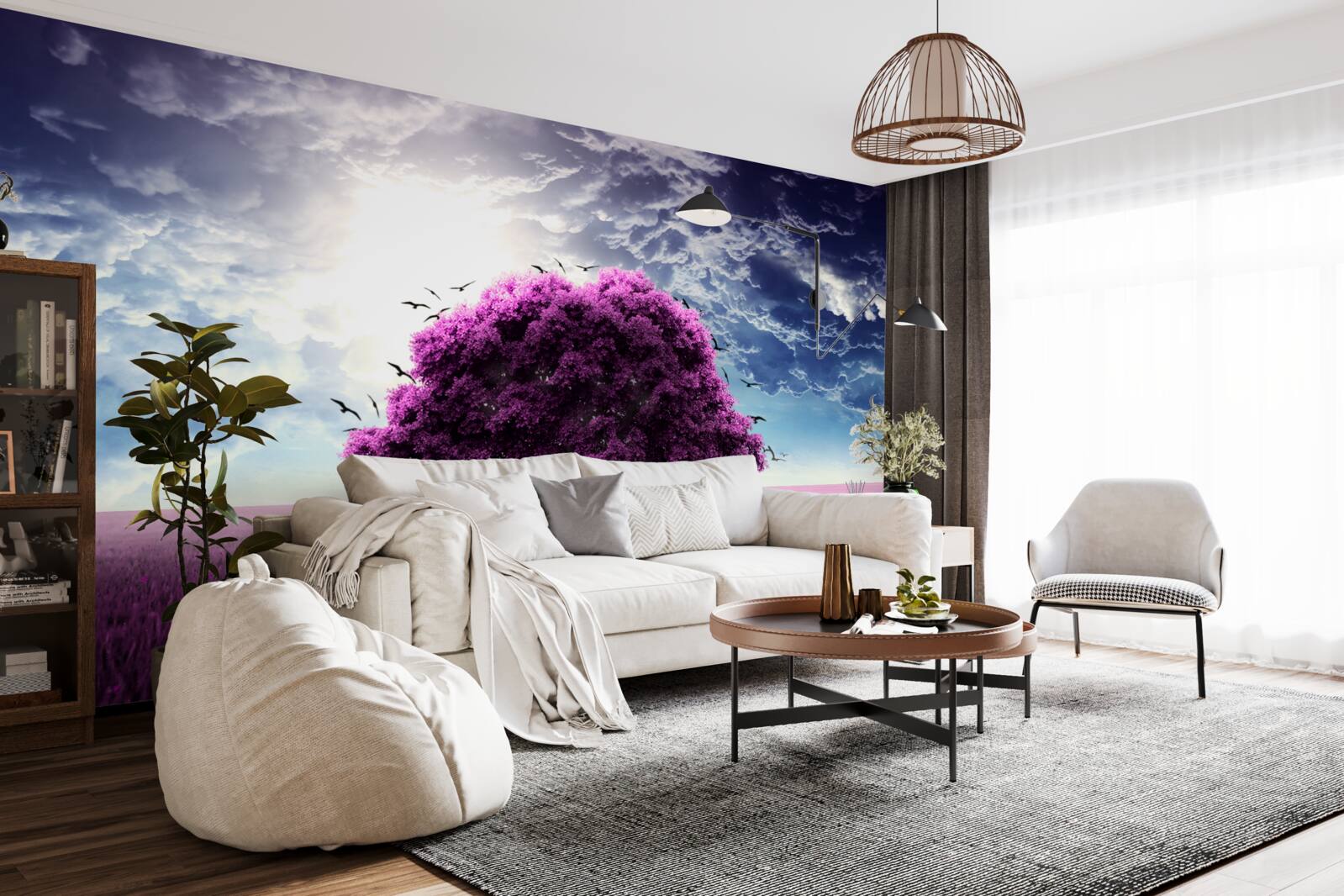 Fotobehang seringbloesemboom