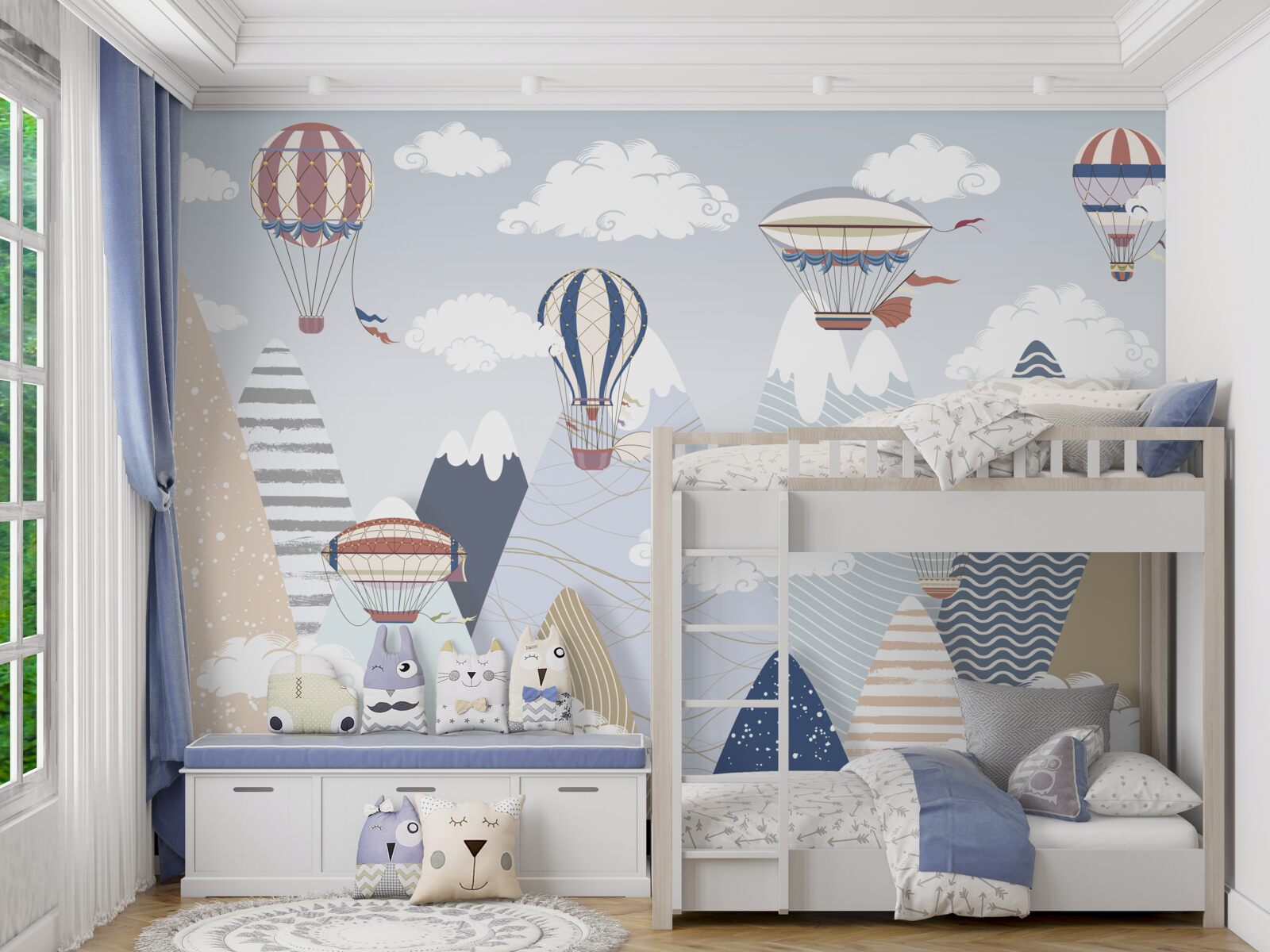 Fotobehang vliegen in heteluchtballonnen