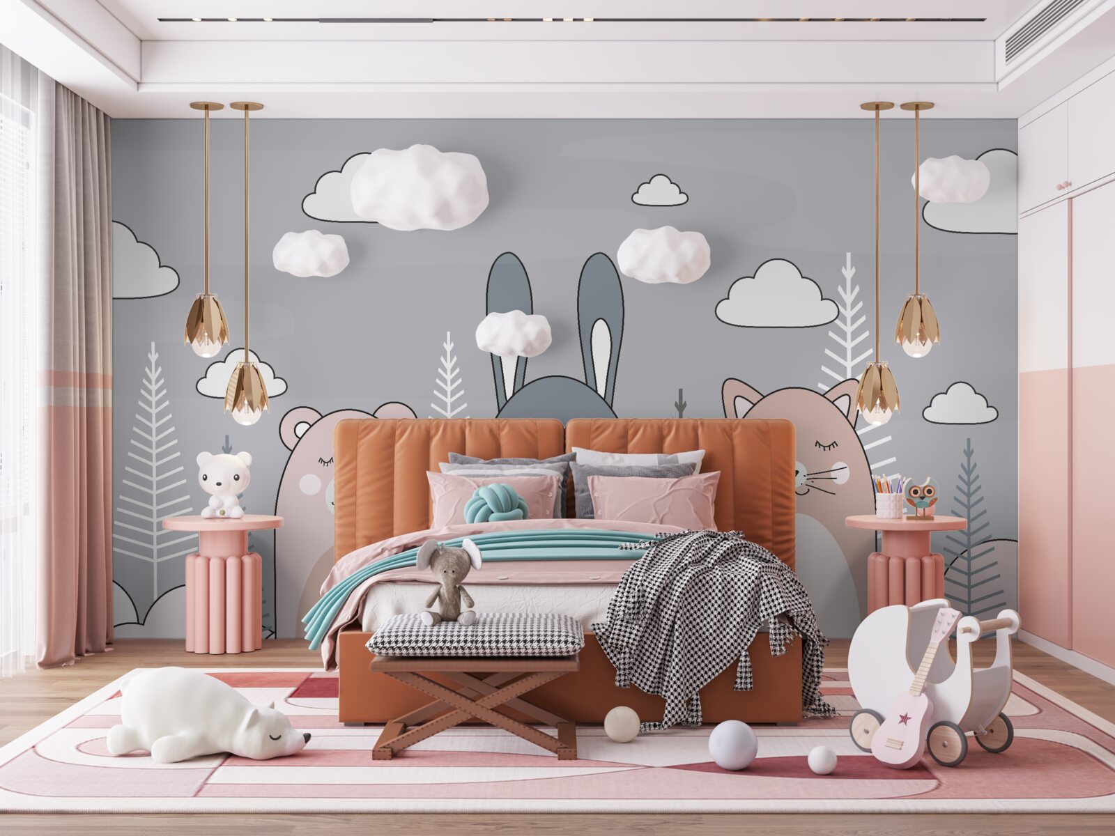 Fotobehang een hecht team