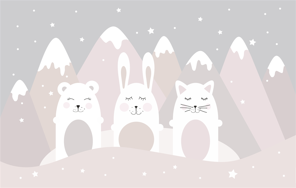 Fotobehang bergdieren