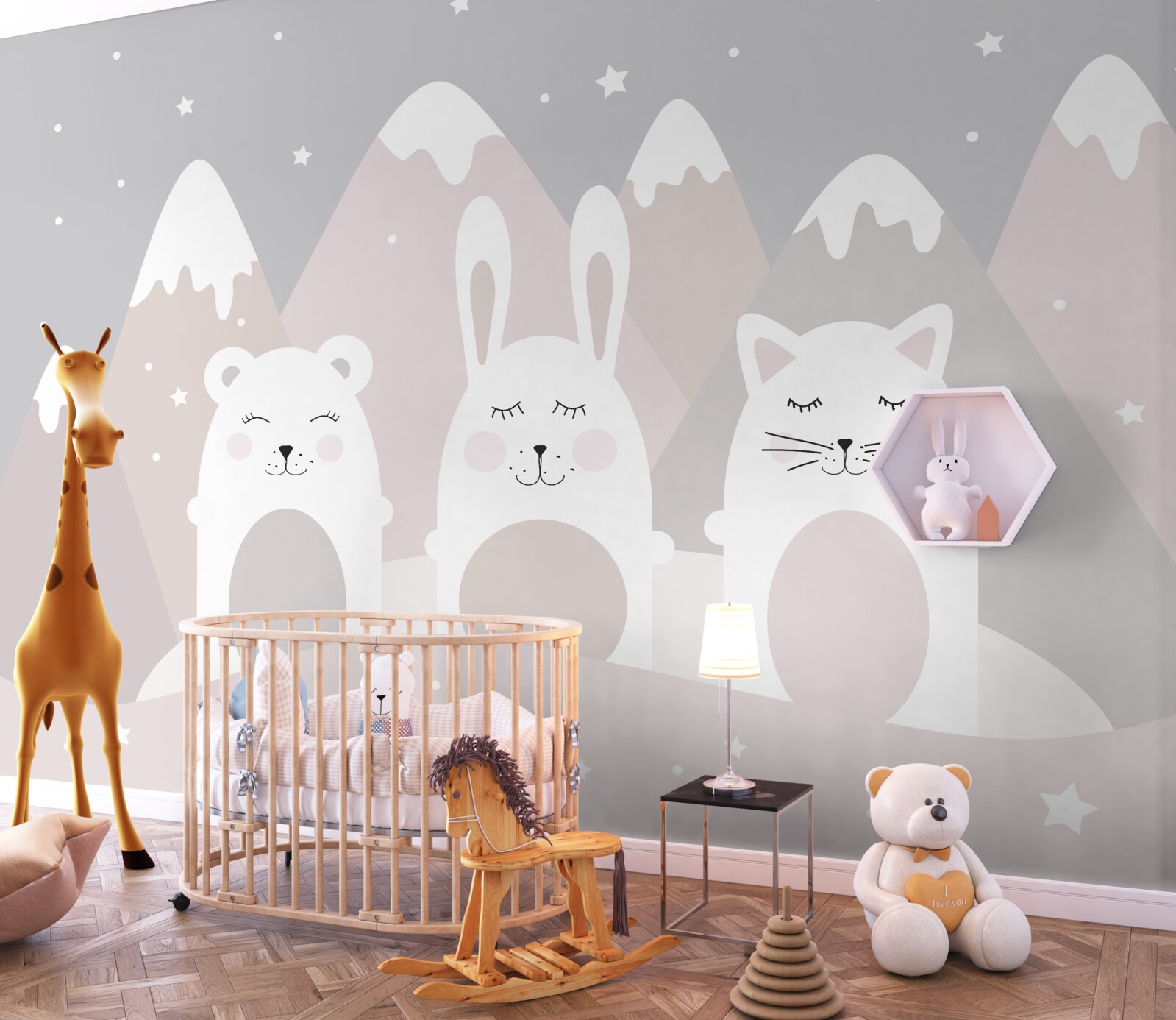 Fotobehang bergdieren