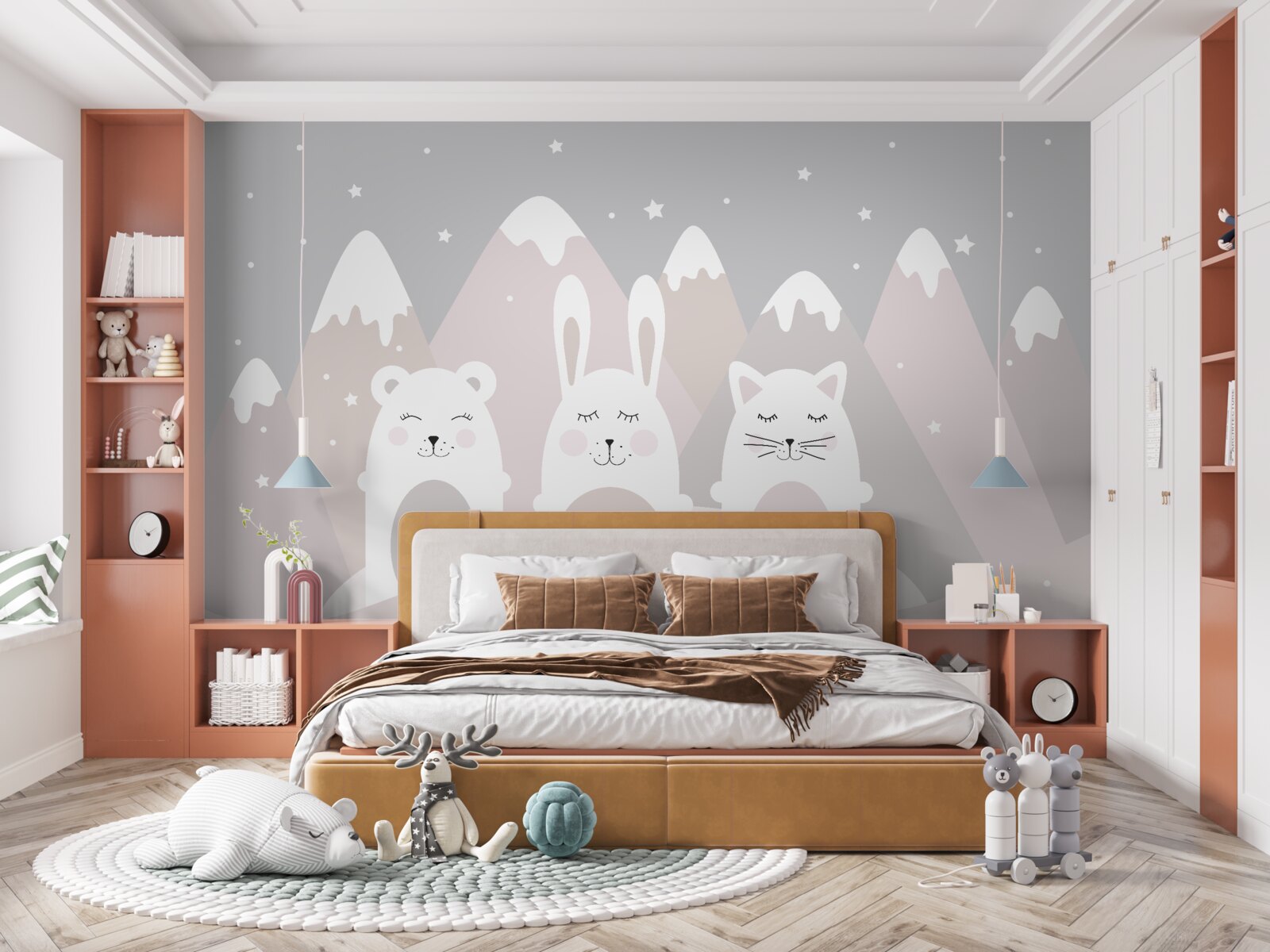 Fotobehang bergdieren