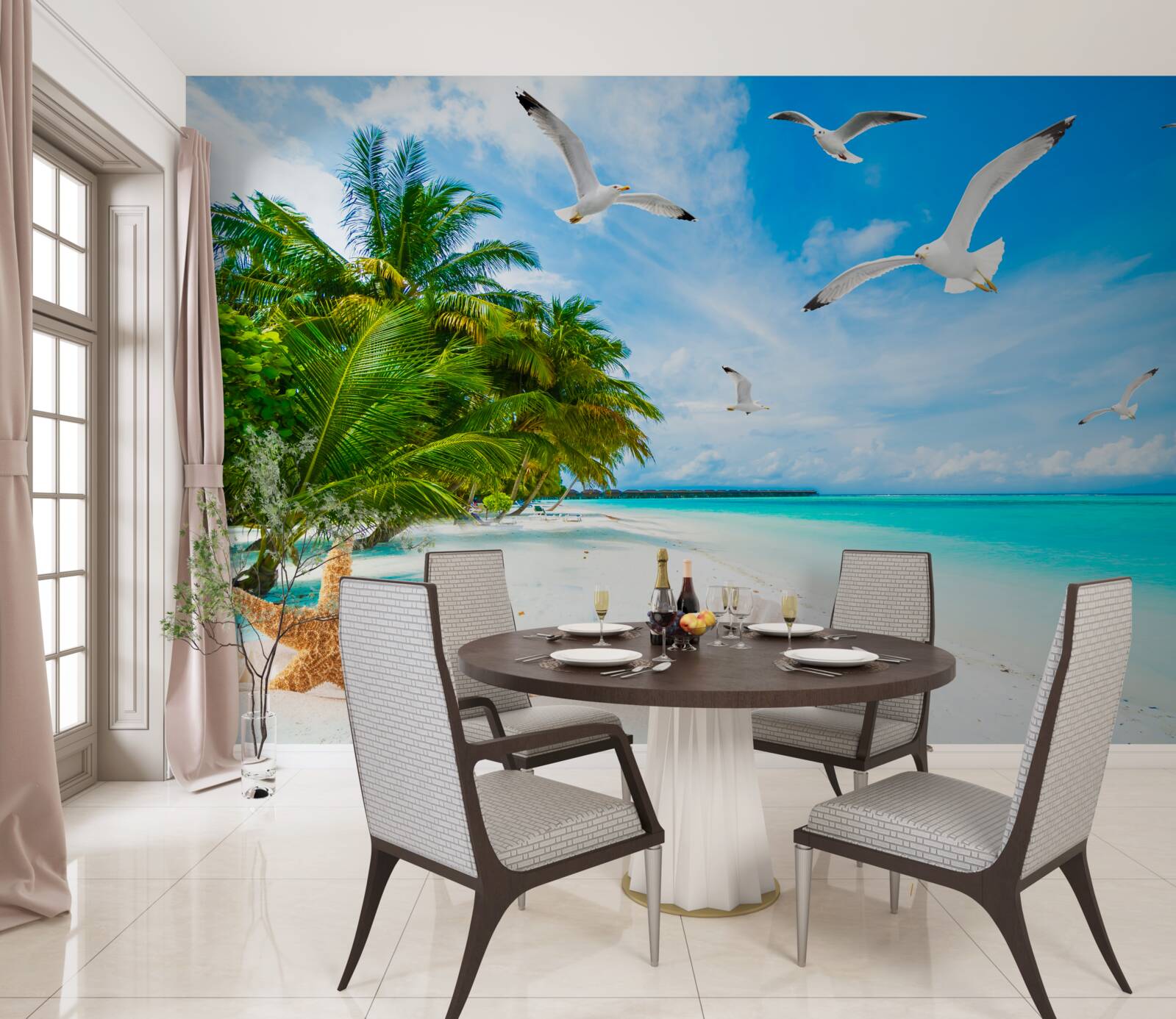 Fotobehang kalme tropische kust