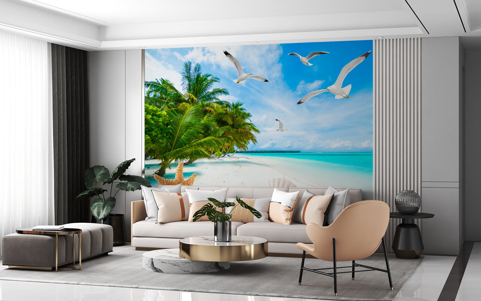 Fotobehang kalme tropische kust