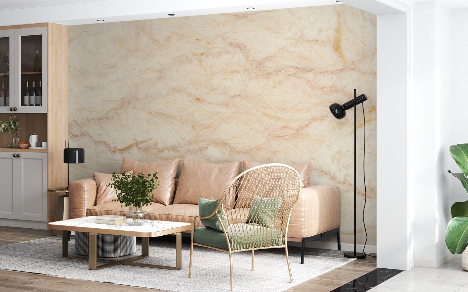 Fotobehang wind die zand naar het veld draagt