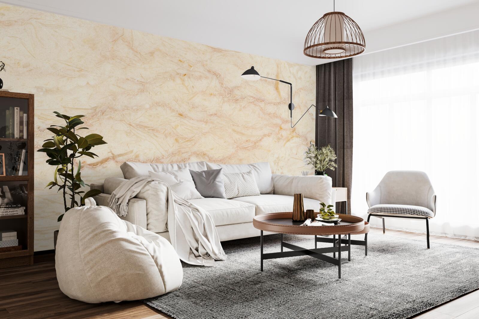 Fotobehang wind die zand naar het veld draagt