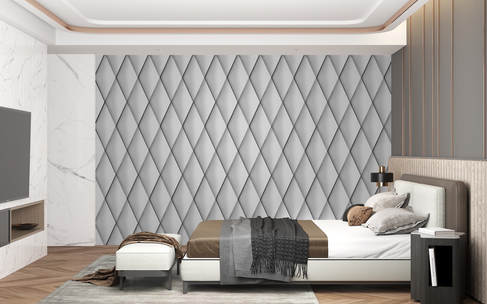 Fotobehang gladde diamanten